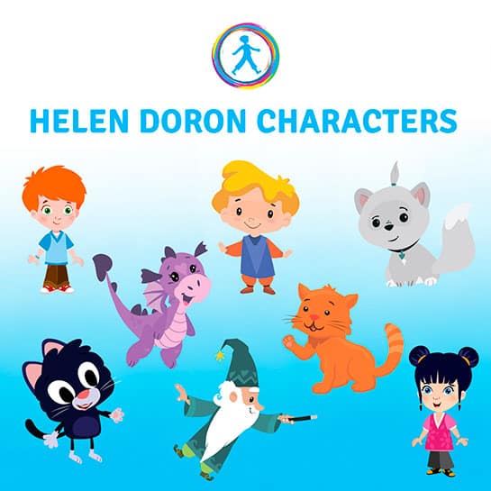 Крафт-материалы для развития детей: бумажные герои Helen Doron для втулок